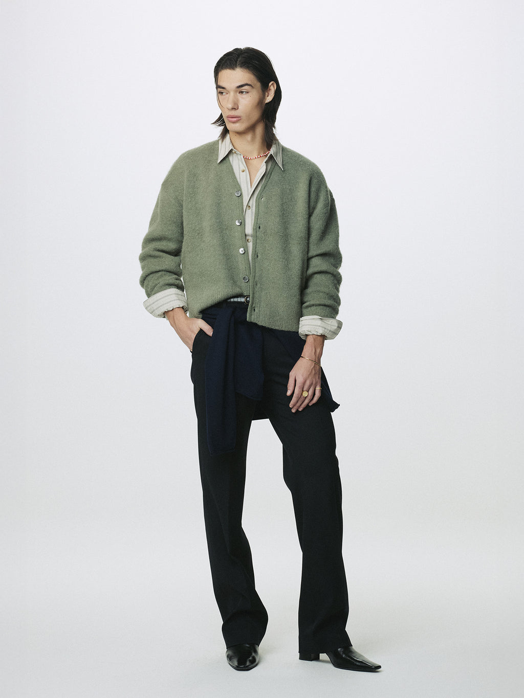 Tonywack - Wool Tailored Straight Trousers (Midnight) product image 5 | TRAB K-Fashion Australia