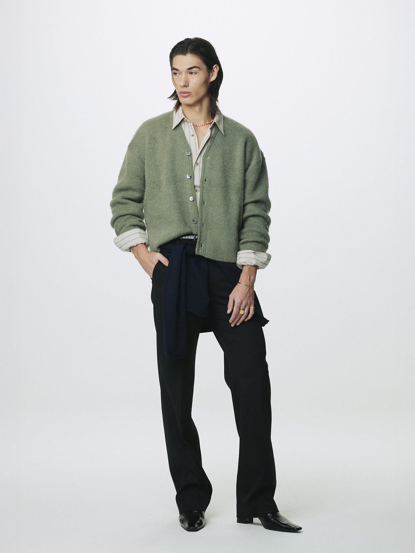 Tonywack - Wool Tailored Straight Trousers (Midnight) product image 5 | TRAB K-Fashion Australia