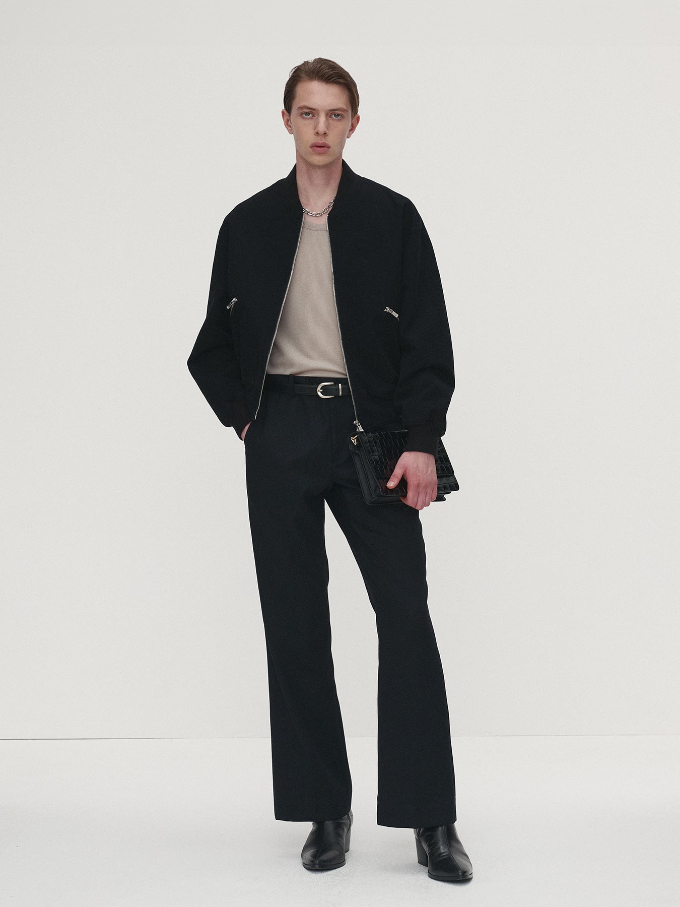 Tonywack - Garment Washed Cotton Bomber (Black) product image 1 | TRAB K-Fashion Australia