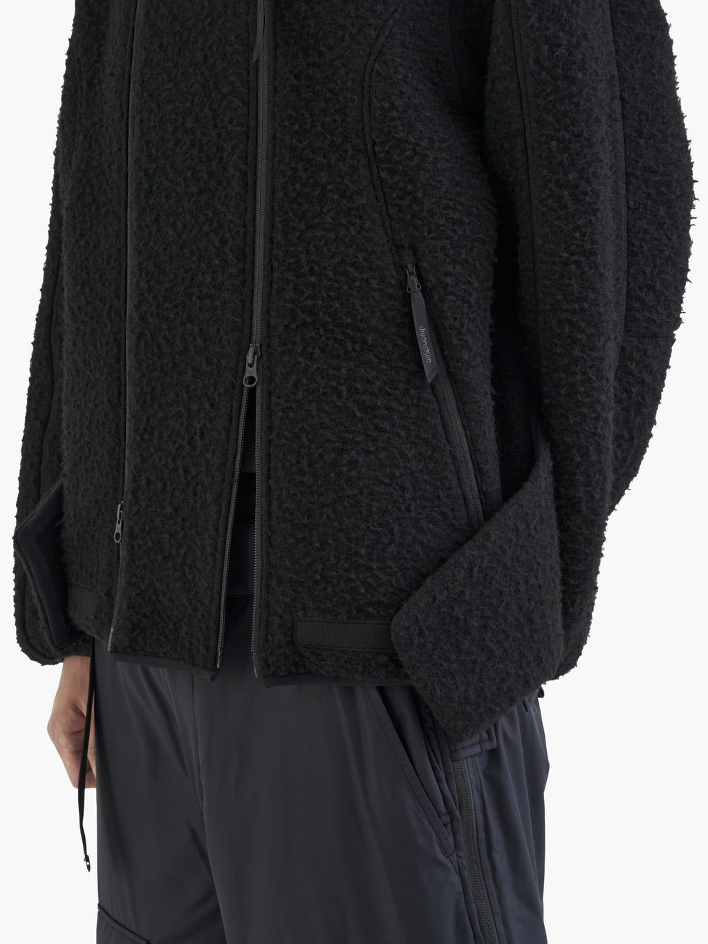 Jiyong Kim - Double Zip Fleece (Black) product image 8 | TRAB K-Fashion Australia