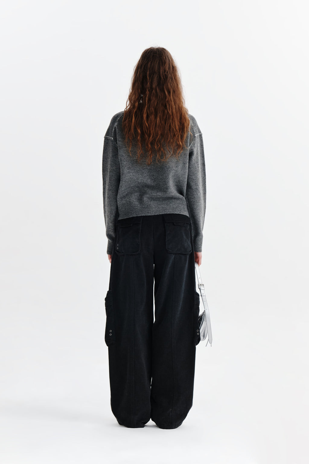 Matin Kim - Dirty Washed Heavy Cargo Pants (Black) product image 7 | TRAB K-Fashion Australia