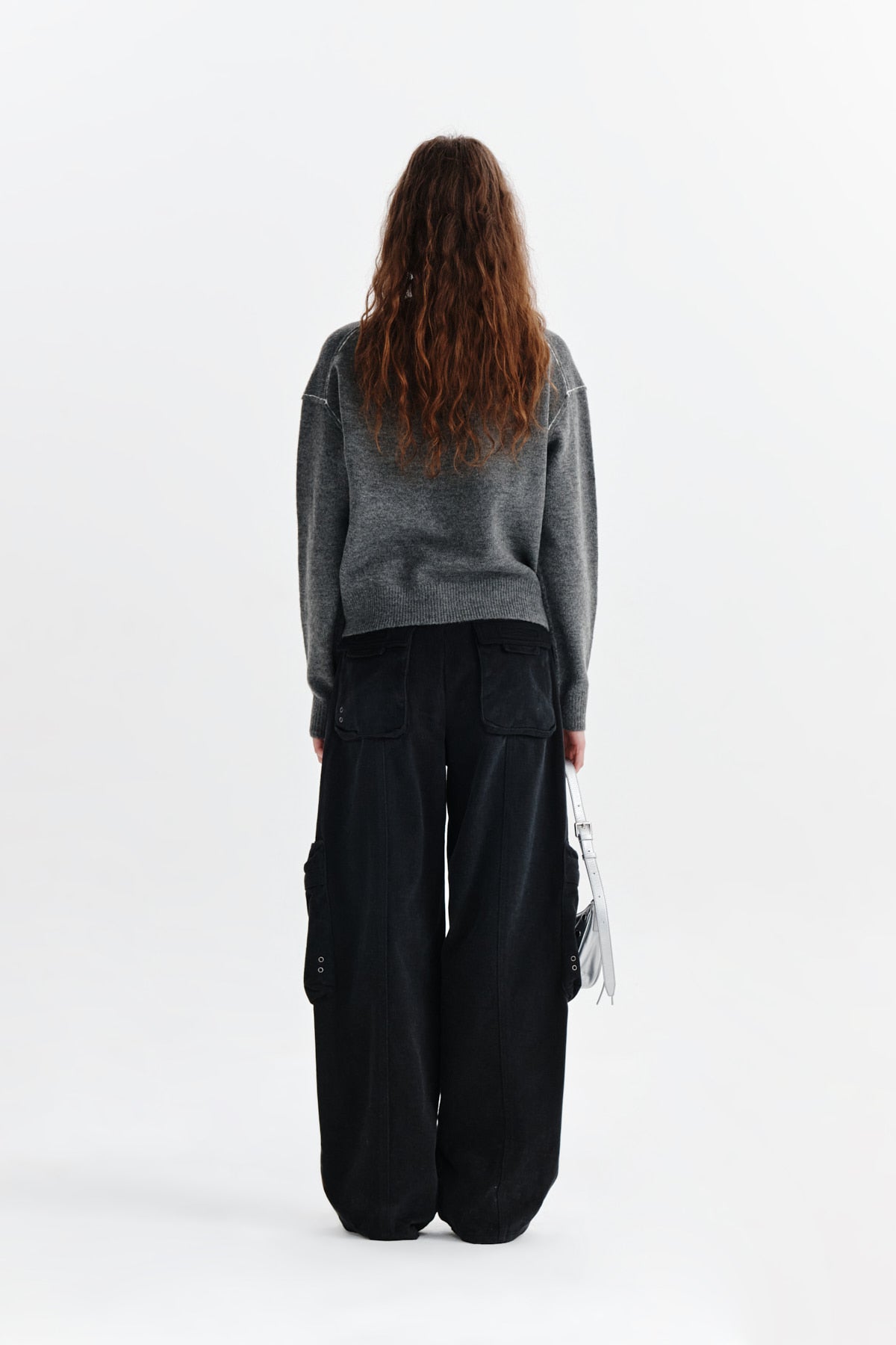 Matin Kim - Dirty Washed Heavy Cargo Pants (Black) product image 7 | TRAB K-Fashion Australia