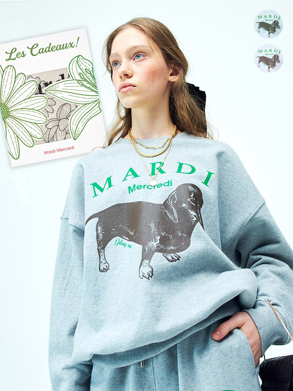 Mardi Mercredi - Les Cadeaux Sweatshirt Ddanji (2Colors) product image 1 | TRAB K-Fashion Australia