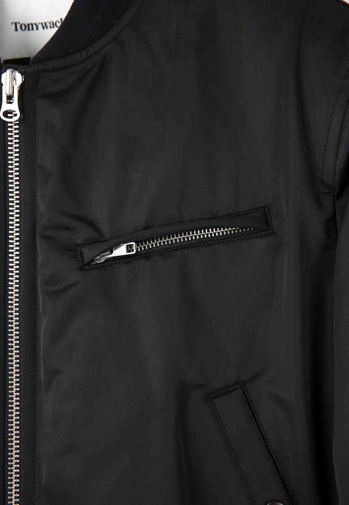 Tonywack - Recycled-Polyester Cropped Padded Bomber (Black) product image 11 | TRAB K-Fashion Australia
