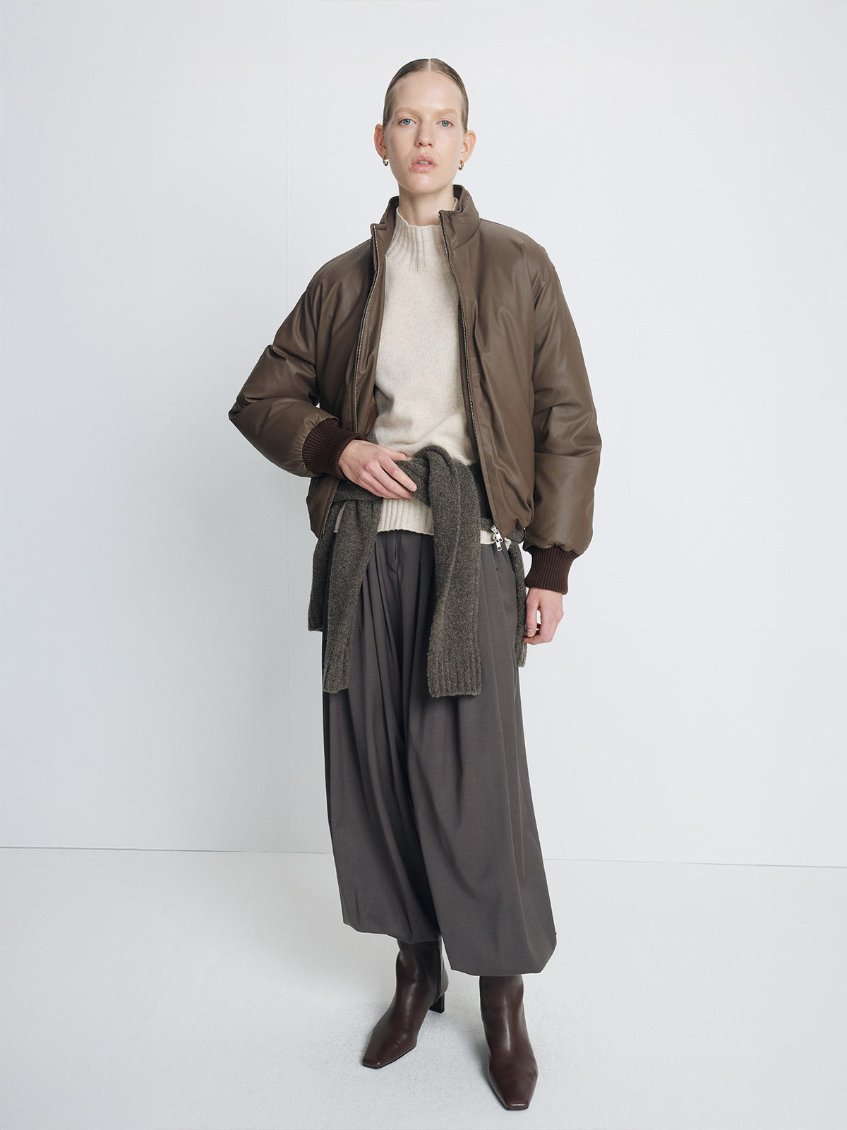 Tonywack - Cropped Padded Jacket (Brown) product image 4 | TRAB K-Fashion Australia