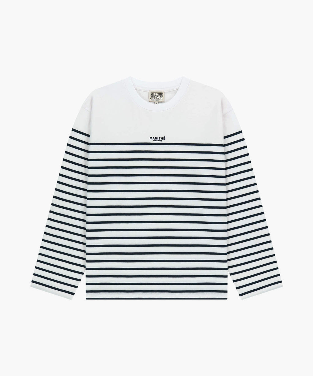 Marithe & Francois Girbaud - Block Stripe Long Sleeve Tee (Navy) product image 6 | TRAB K-Fashion Australia