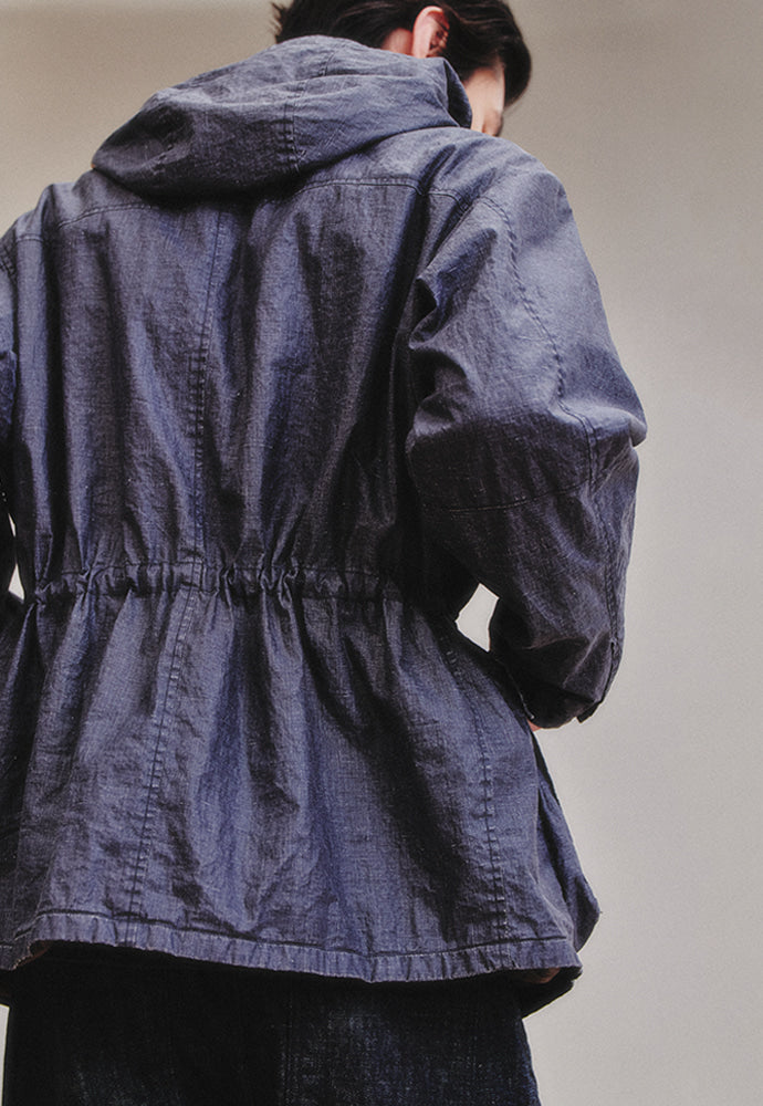 Art if acts - Linen Rain Parka (Navy) product image 4 | TRAB K-Fashion Australia
