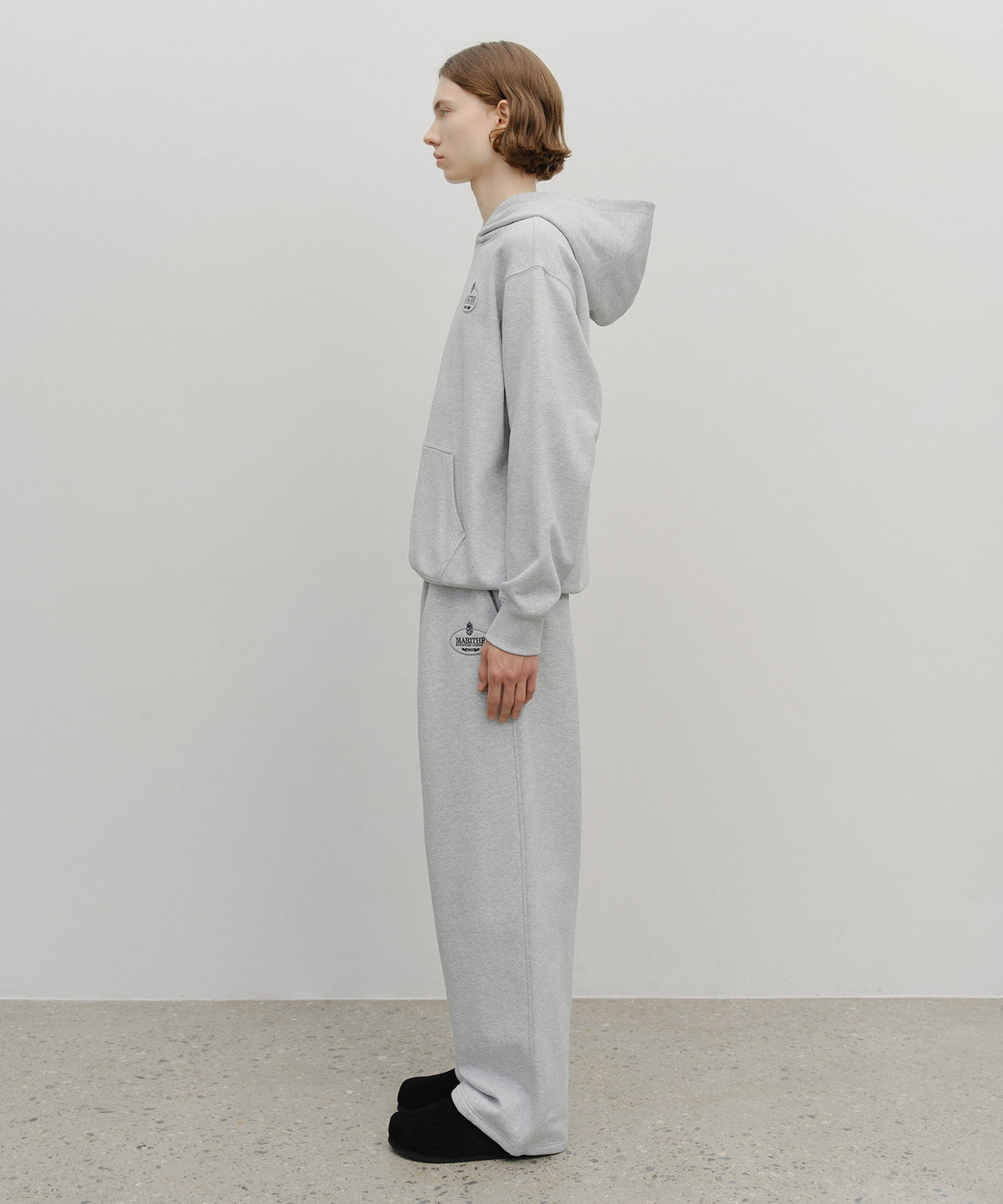 Marithe & Francois Girbaud - Crown Crest Symbol Sweat Pants (brushed) (Heather Gray) product image 4 | TRAB K-Fashion Australia