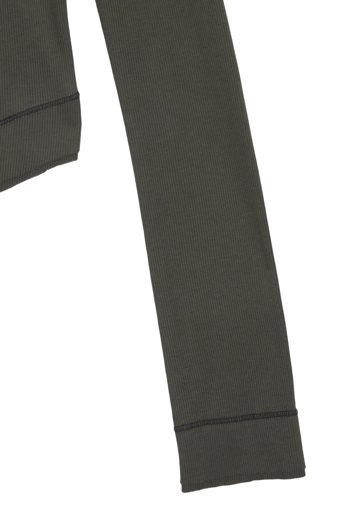 Matin Kim - Applique Logo Henly Neck Slim Top (Khaki) product image 4 | TRAB K-Fashion Australia