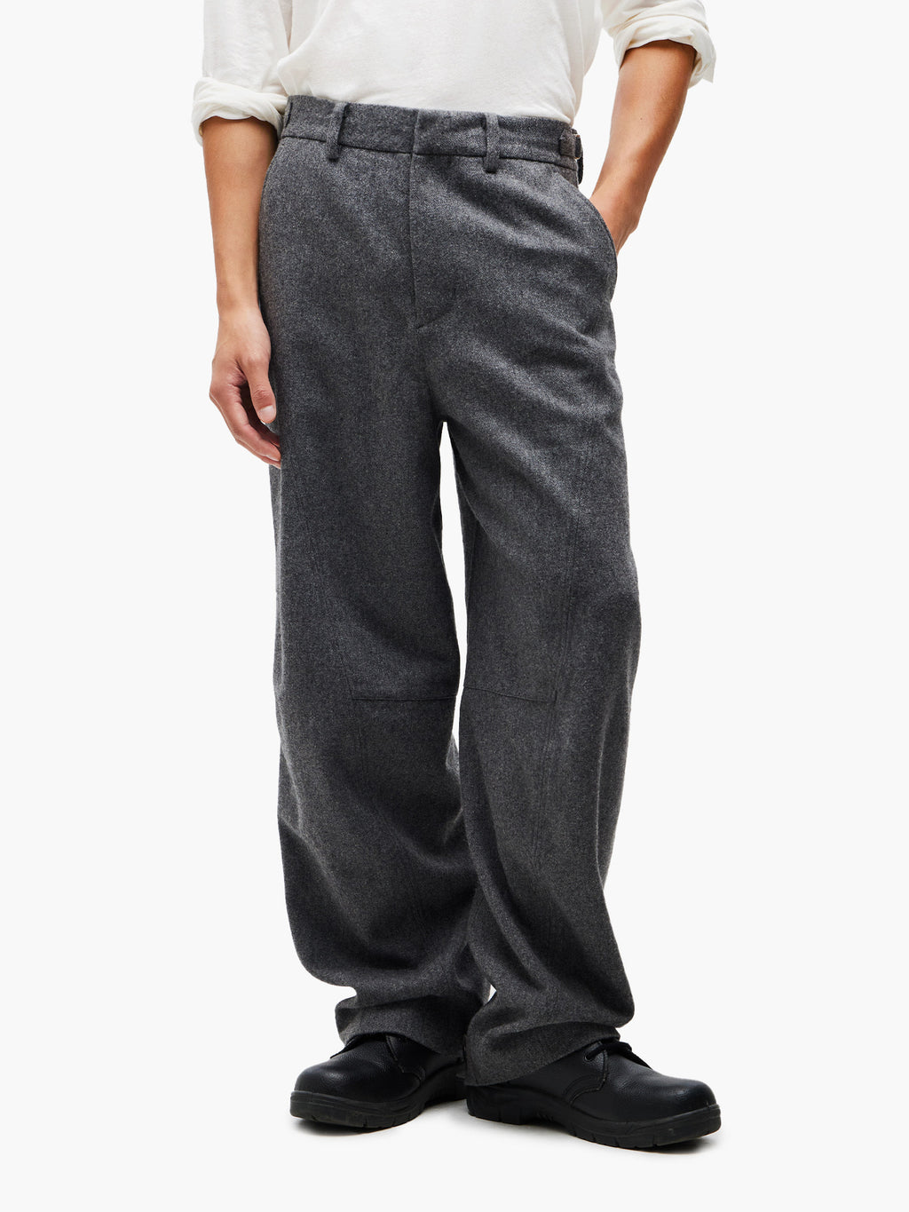 Jiyong Kim - Wool Dart Trousers (Grey) product image 3 | TRAB K-Fashion Australia