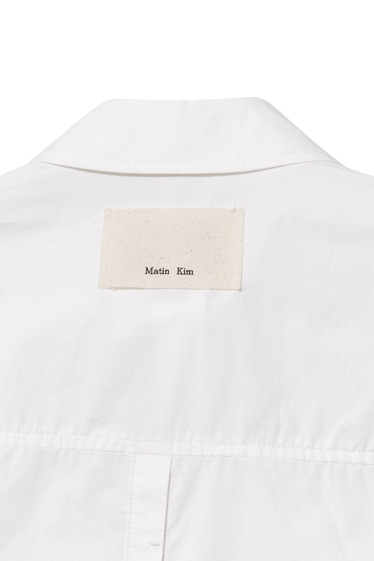 Matin Kim - Back Button Point Shirt (White) product image 5 | TRAB K-Fashion Australia