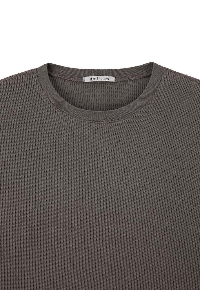 Art if acts - Garment Dyed Waffle Sleeve (Faded Charcoal) product image 7 | TRAB K-Fashion Australia