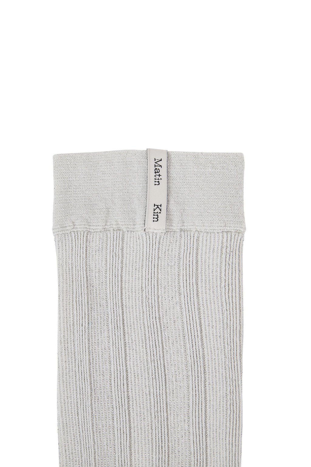 Matin Kim - Metal Ribbed Stocking Socks (Ivory) product image 3 | TRAB K-Fashion Australia