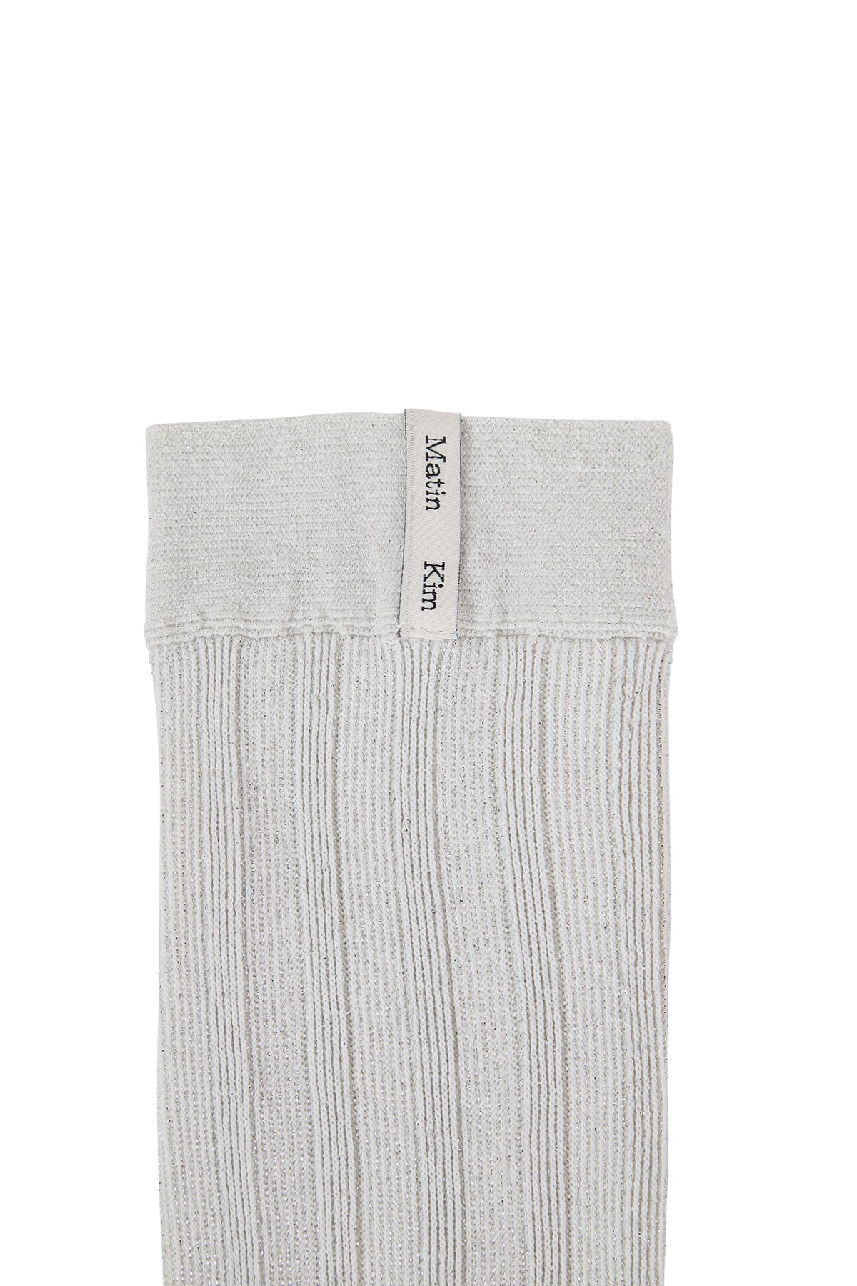 Matin Kim - Metal Ribbed Stocking Socks (Ivory) product image 3 | TRAB K-Fashion Australia