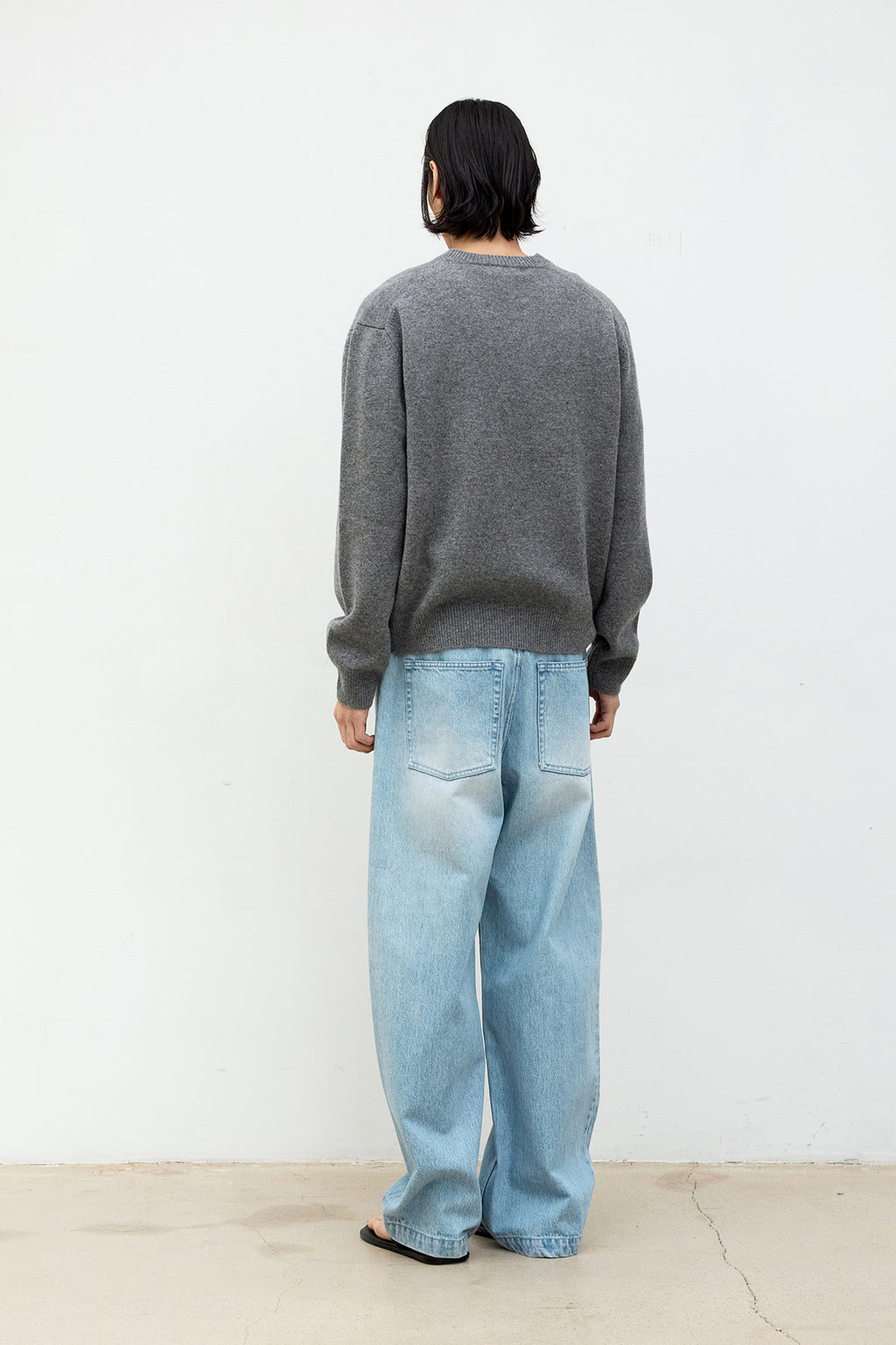 Coor - Ice Blue Washed Baggy Fit Jeans (Ice Blue) product image 4 | TRAB K-Fashion Australia