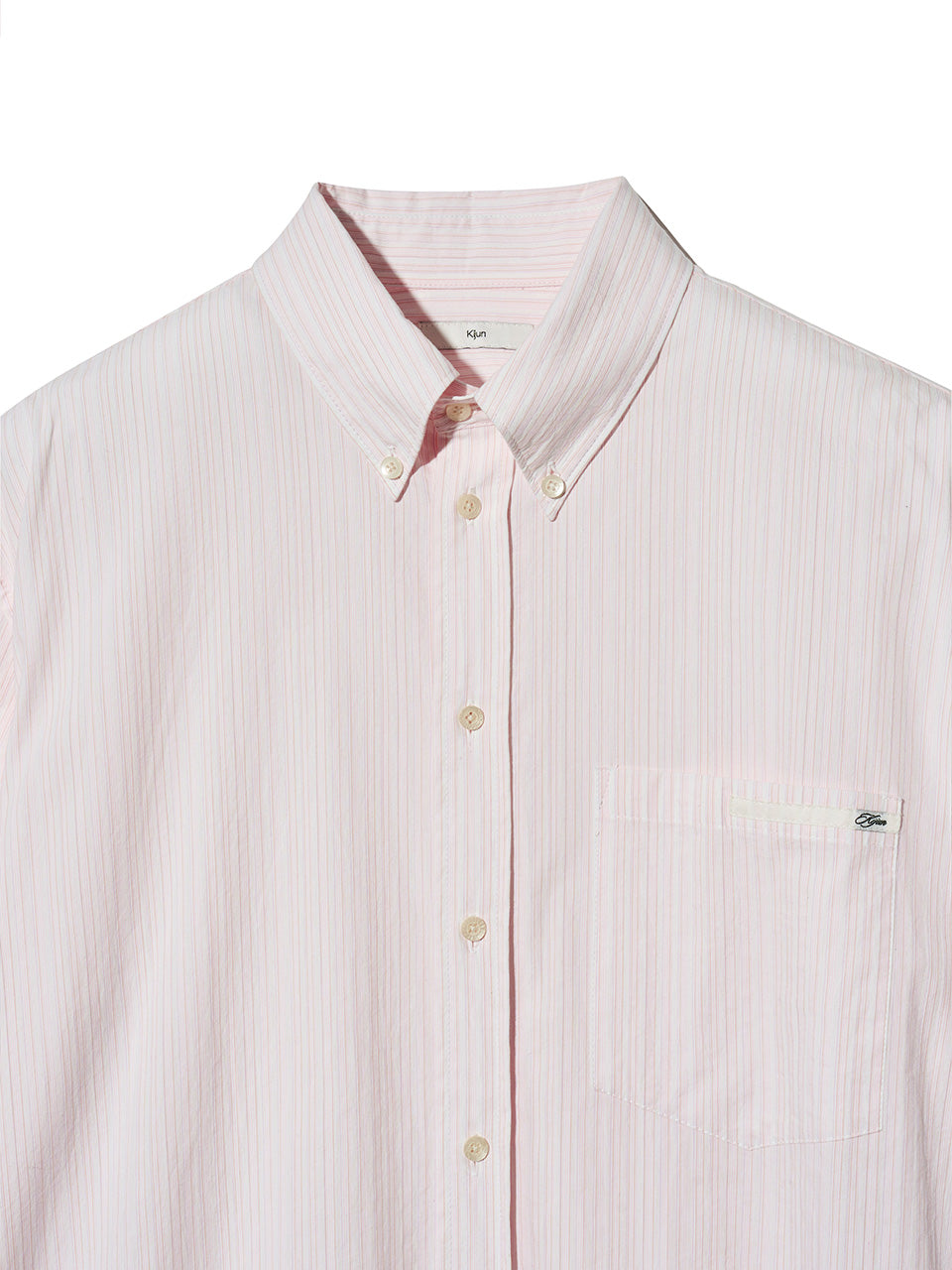 Kijun - Natural Stripe Button Down Shirt (Pink) product image 8 | TRAB K-Fashion Australia