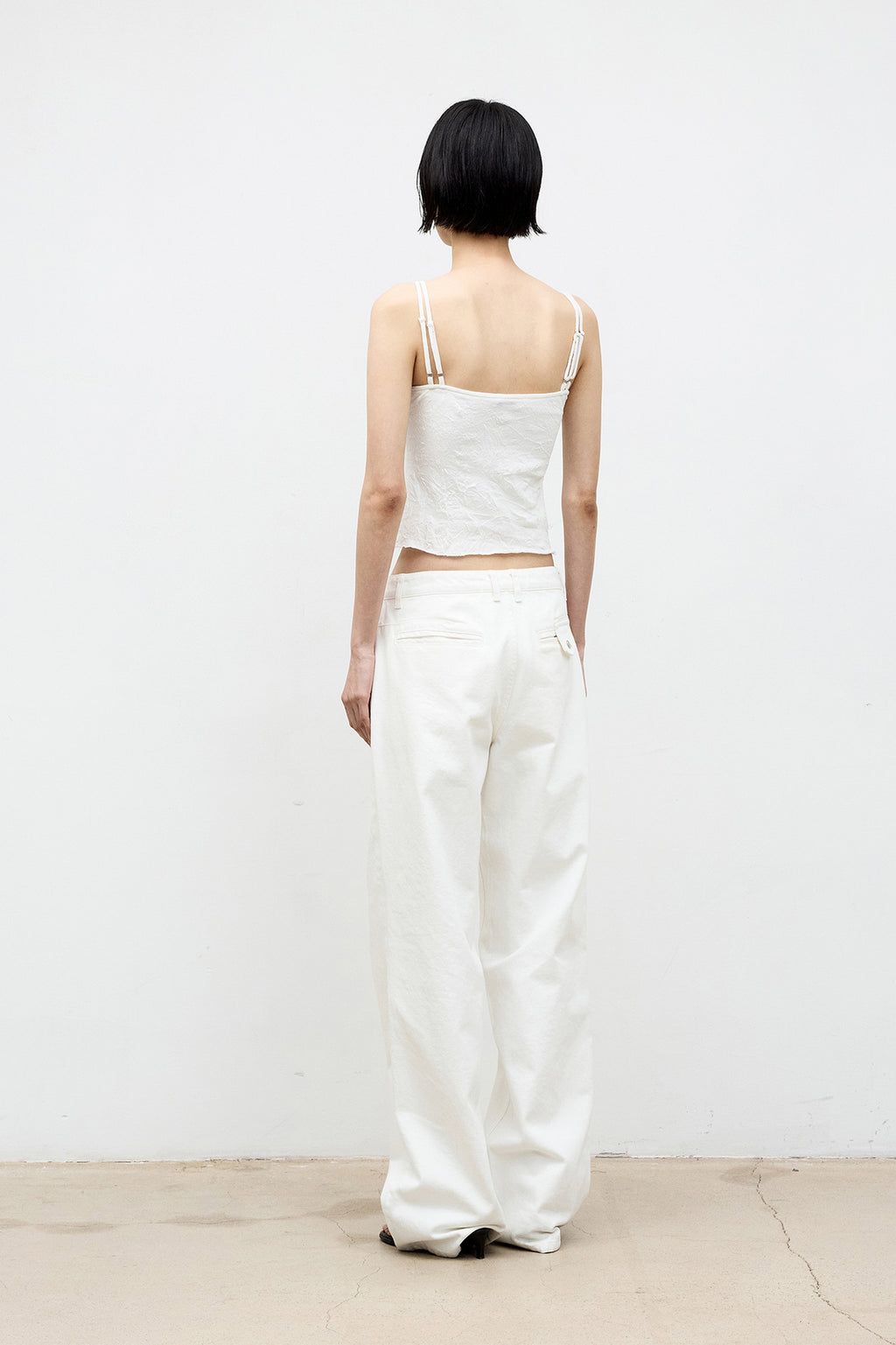 Coor - Crinkle Double Strap Sleeveless (Offwhite) product image 4 | TRAB K-Fashion Australia
