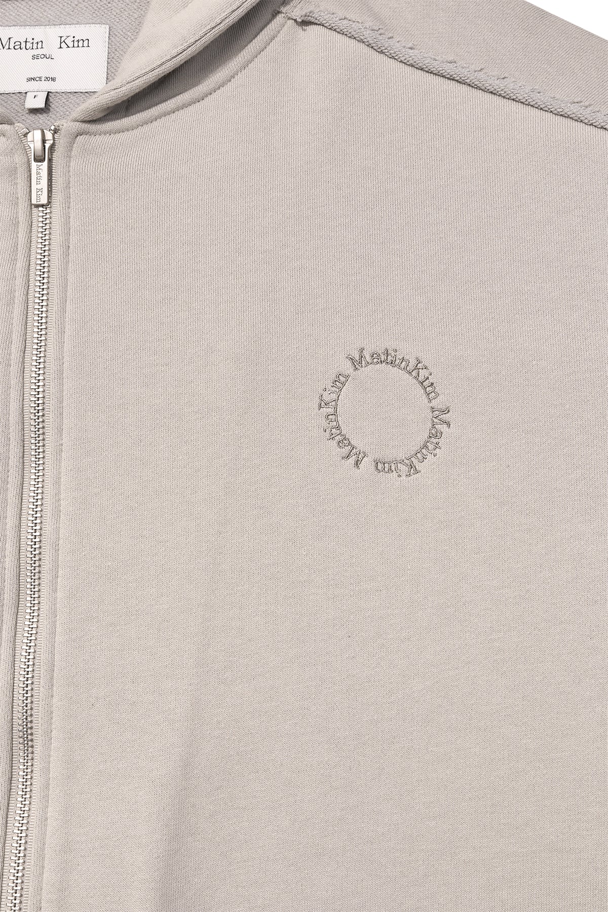 Matin Kim - Volume Pocket Hoody Zip Up (Beige) product image 4 | TRAB K-Fashion Australia