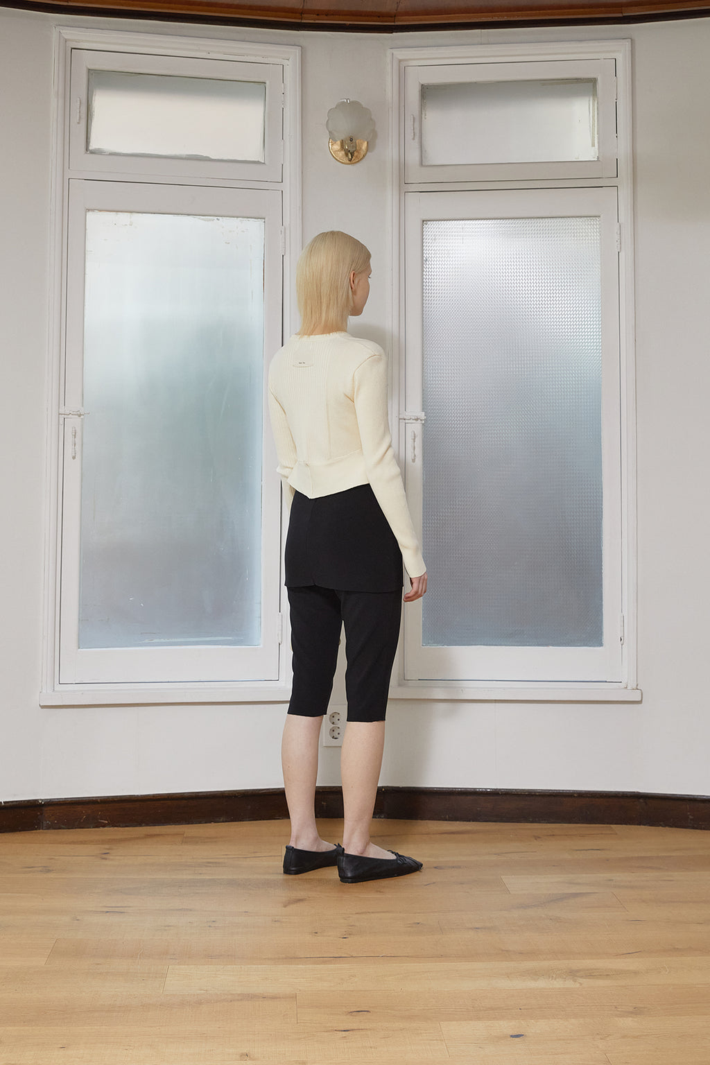 Matin Kim - Banding Capri Skirt Pants (Black) product image 7 | TRAB K-Fashion Australia