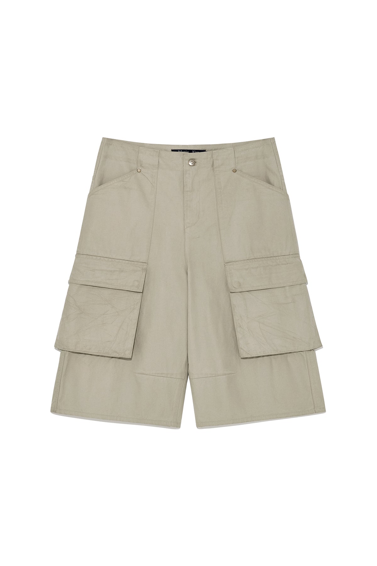 Matin Kim - Coated Cotton Bermuda Pants (Beige) product image 1 | TRAB K-Fashion Australia