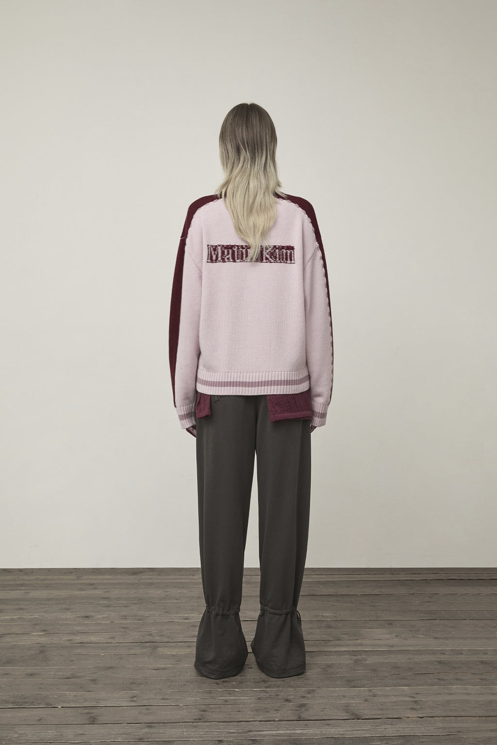 Matin Kim - Matin Kim Initial Knit Zip Up (Pink) product image 7 | TRAB K-Fashion Australia