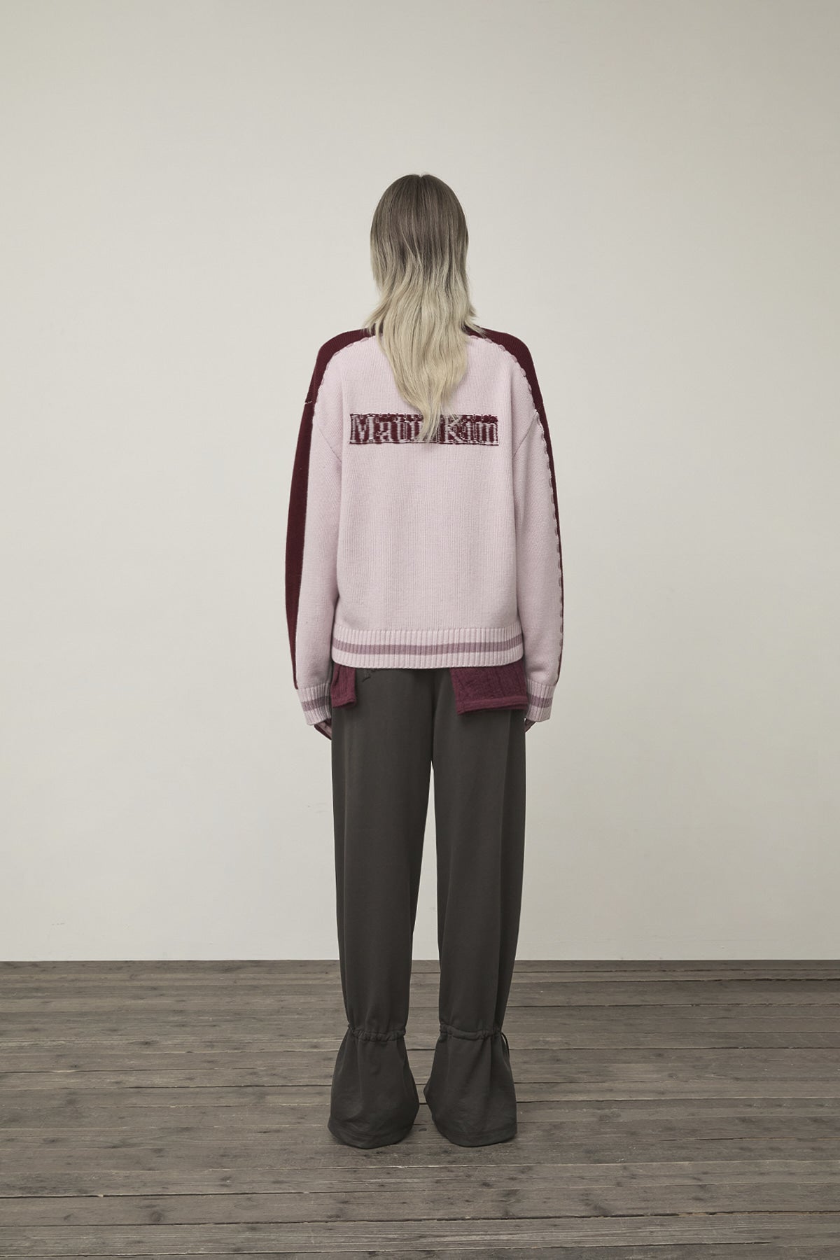 Matin Kim - Matin Kim Initial Knit Zip Up (Pink) product image 7 | TRAB K-Fashion Australia