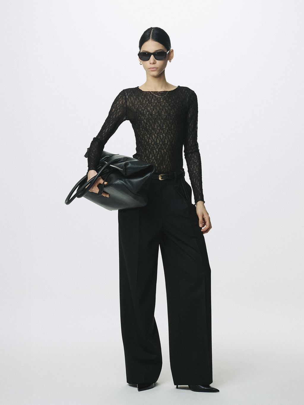 Tonywack - Wool Double-Pleated Wide Trousers (Black) product image 1 | TRAB K-Fashion Australia