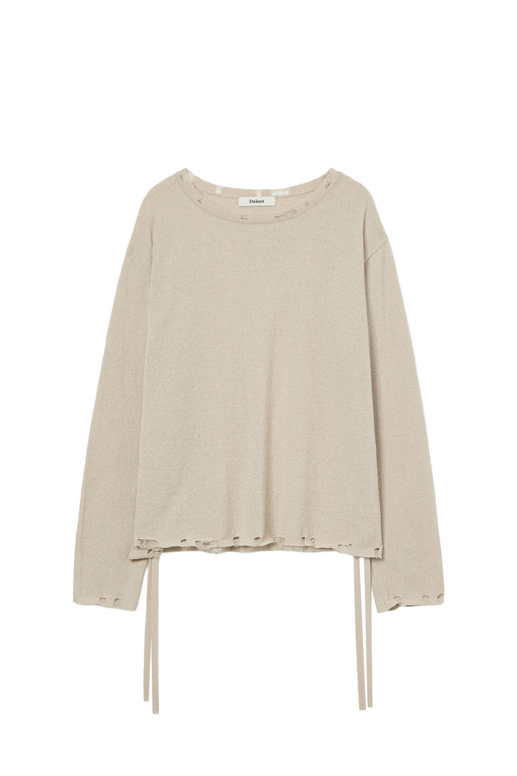 Deinet - Side Tie Knit (Beige) product image 1 | TRAB K-Fashion Australia