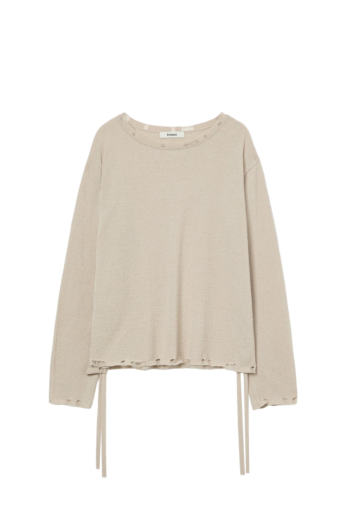 Deinet - Side Tie Knit (Beige) product image 1 | TRAB K-Fashion Australia