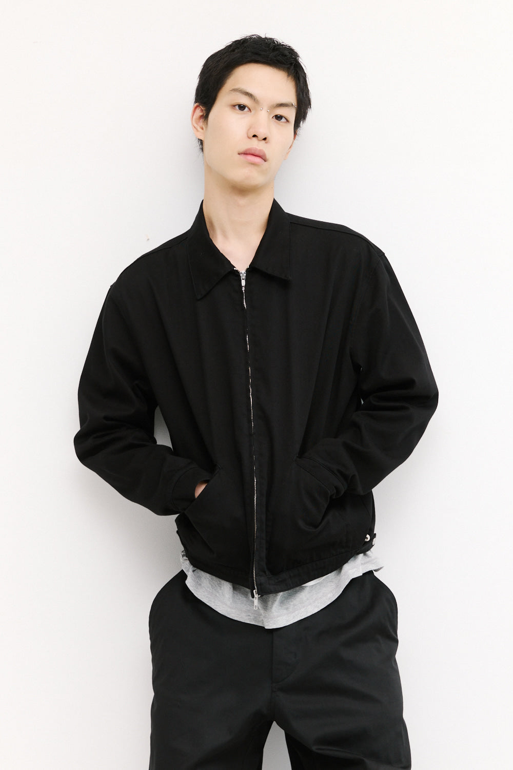 Hatchingroom - Plain Blouson (Black) product image 11 | TRAB K-Fashion Australia