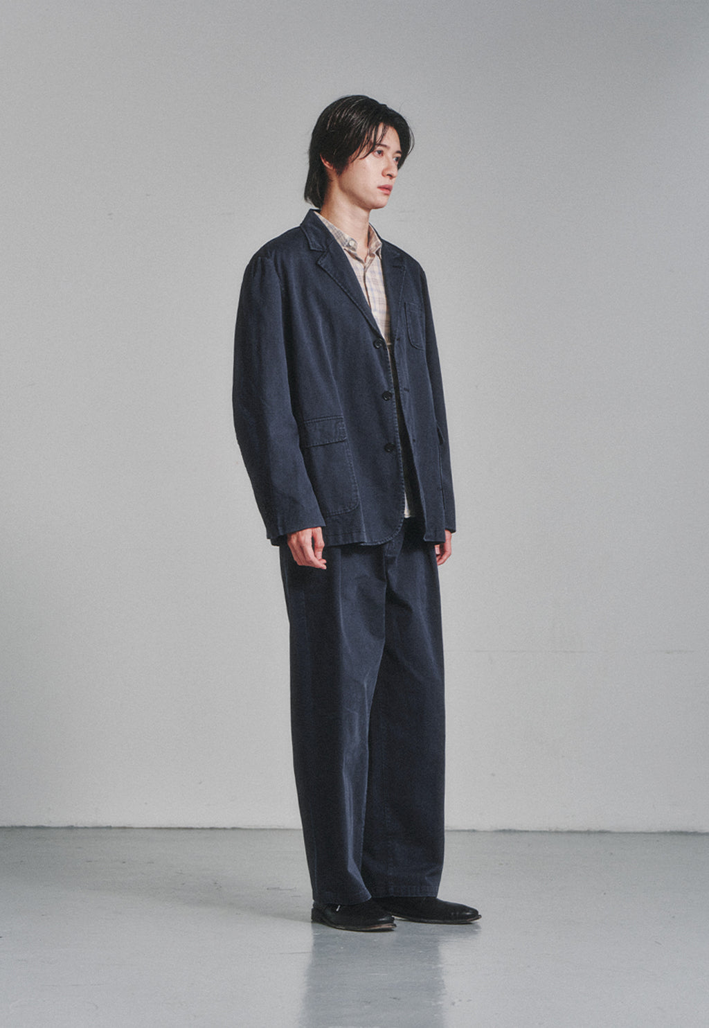 Art if acts - One Tuck Chino Pants (Dark Navy) product image 3 | TRAB K-Fashion Australia