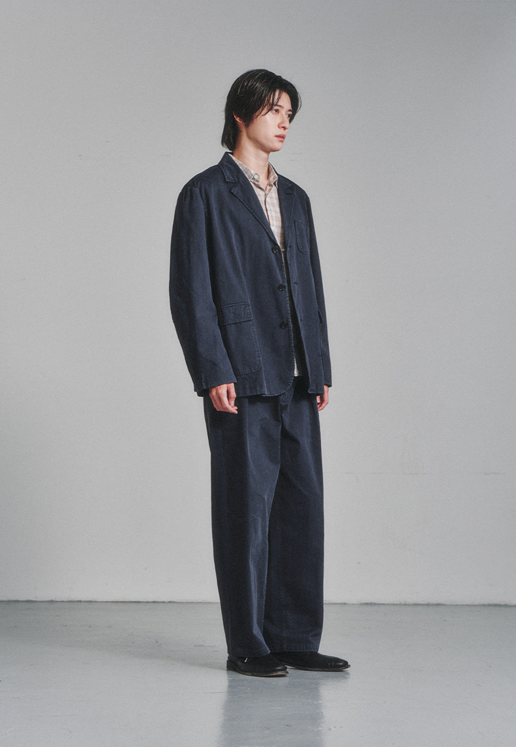 Art if acts - One Tuck Chino Pants (Dark Navy) product image 3 | TRAB K-Fashion Australia