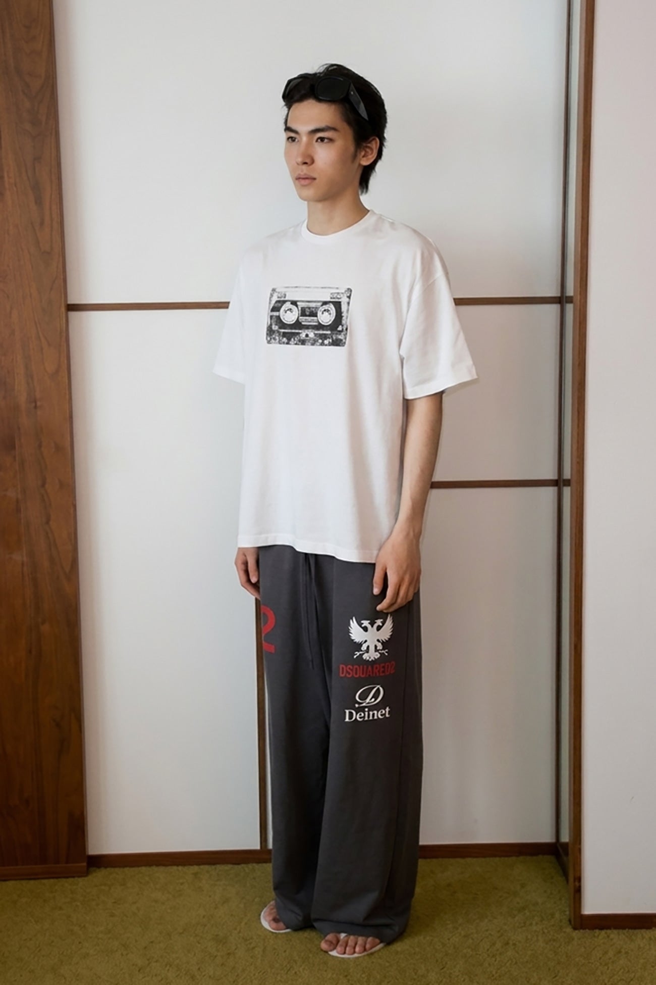 Deinet - Tape T-Shirt (White) product image 2 | TRAB K-Fashion Australia