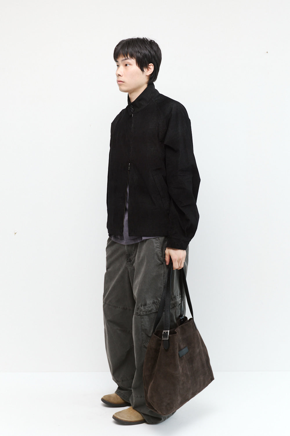 Hatchingroom - Suede Tote (Charcoal) product image 9 | TRAB K-Fashion Australia