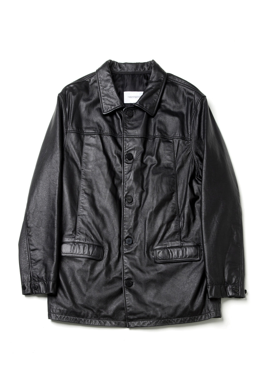 Hatchingroom - Car Coat Cow Leather (Black) product image 1 | TRAB K-Fashion Australia