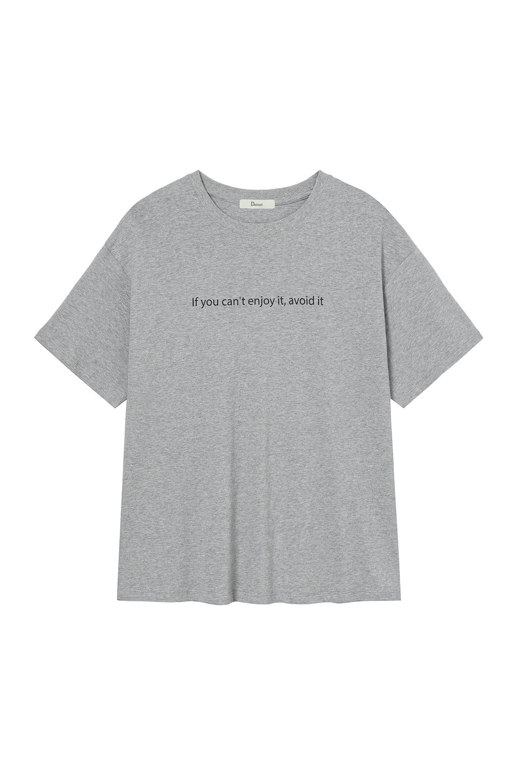 Deinet - If You Can't Enjoy It, Avoid It T-Shirt (Melange Grey) product image 1 | TRAB K-Fashion Australia