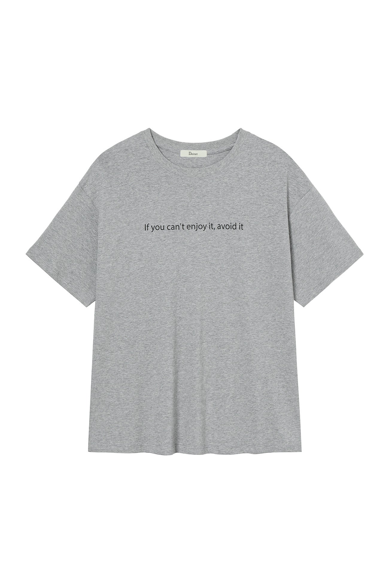 Deinet - If You Can't Enjoy It, Avoid It T-Shirt (Melange Grey) product image 1 | TRAB K-Fashion Australia