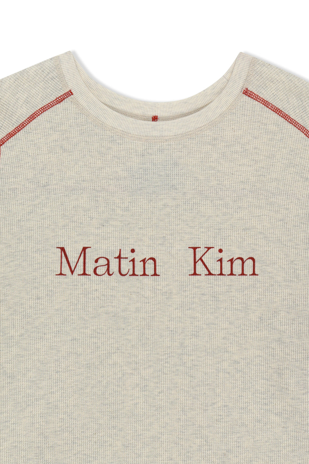 Matin Kim - Matin Kim Logo Waffle Top (Light Beige) product image 3 | TRAB K-Fashion Australia
