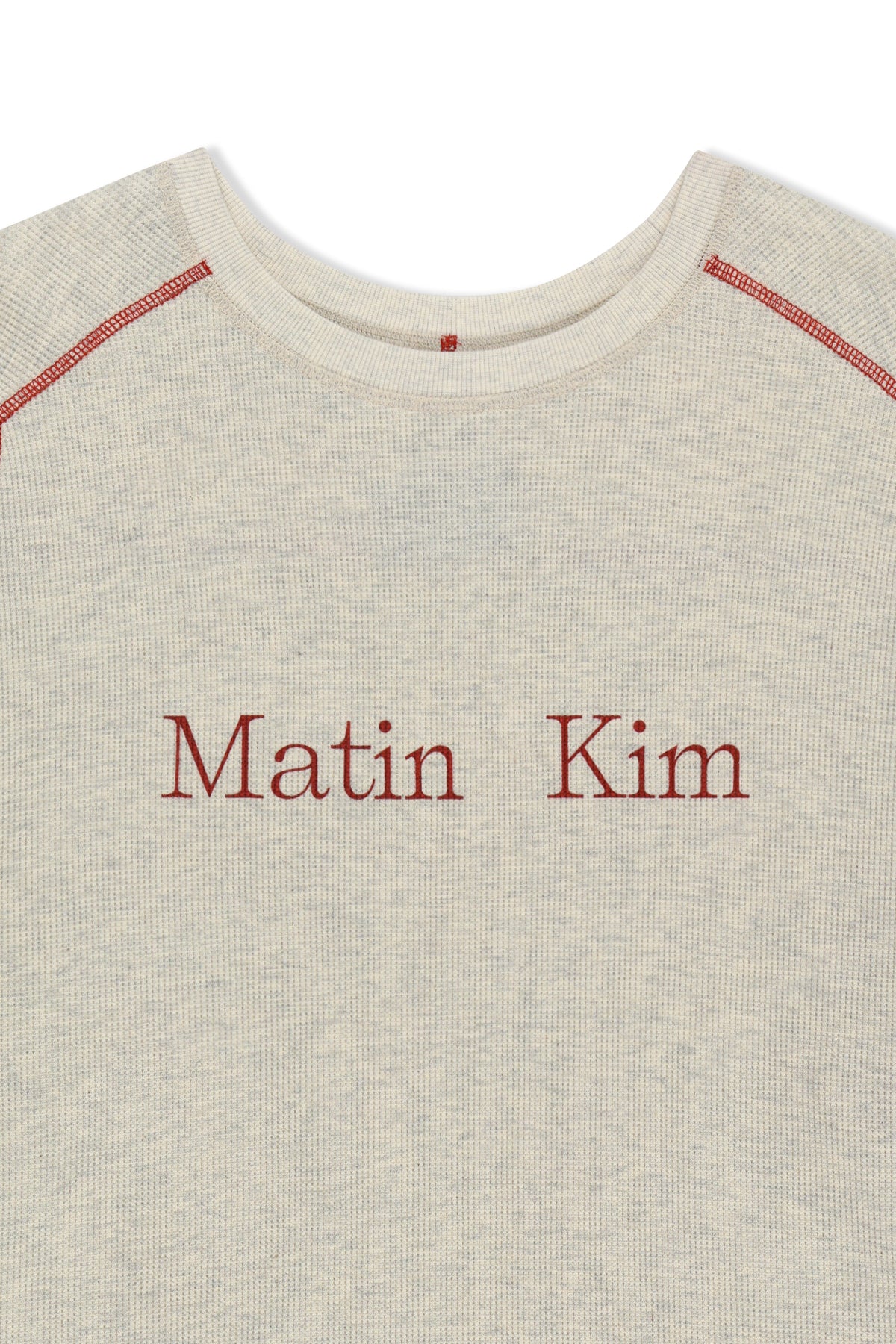 Matin Kim - Matin Kim Logo Waffle Top (Light Beige) product image 3 | TRAB K-Fashion Australia