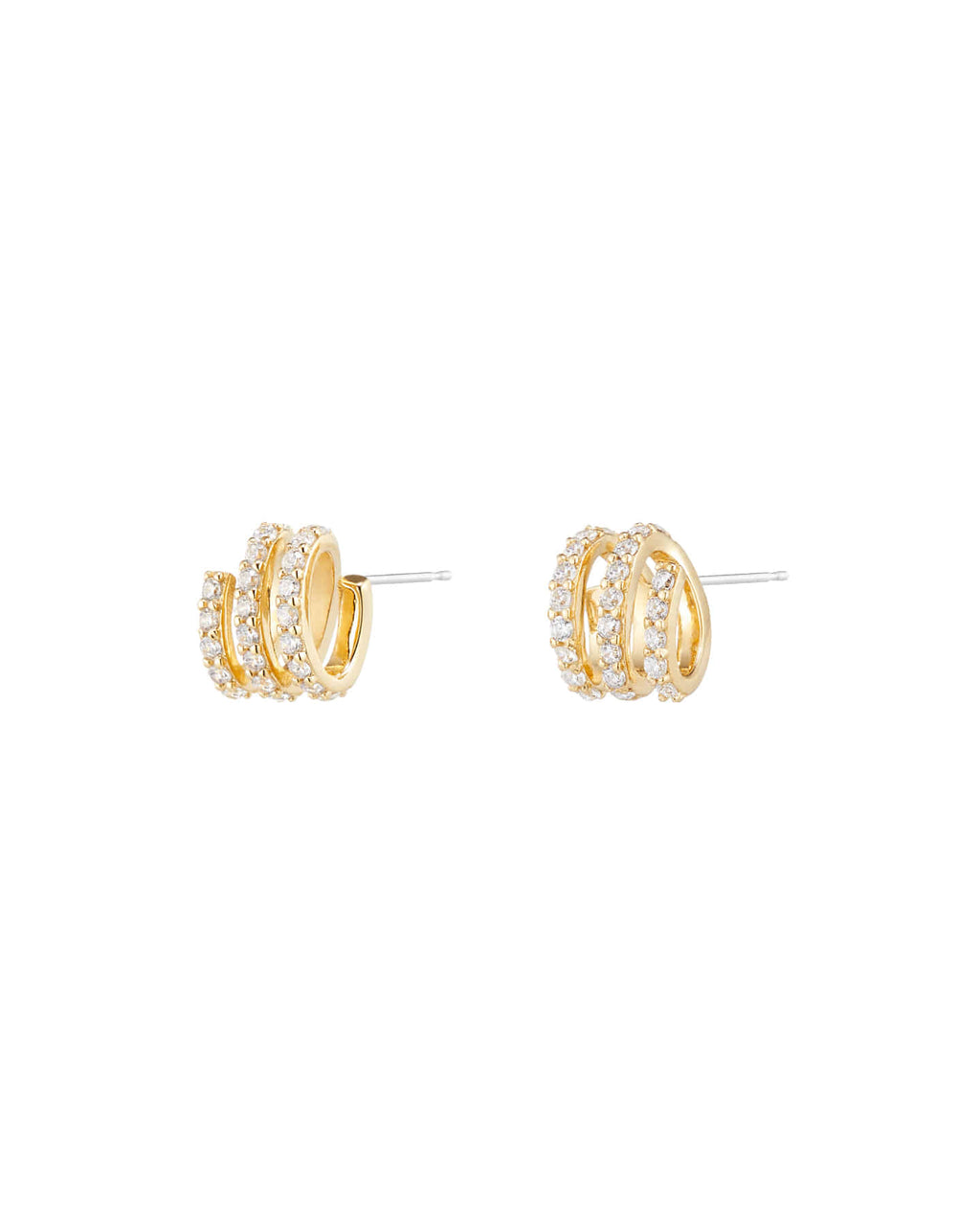 Numbering - Flat Coil Pave Earrings #4113 product image 7 | TRAB K-Fashion Australia
