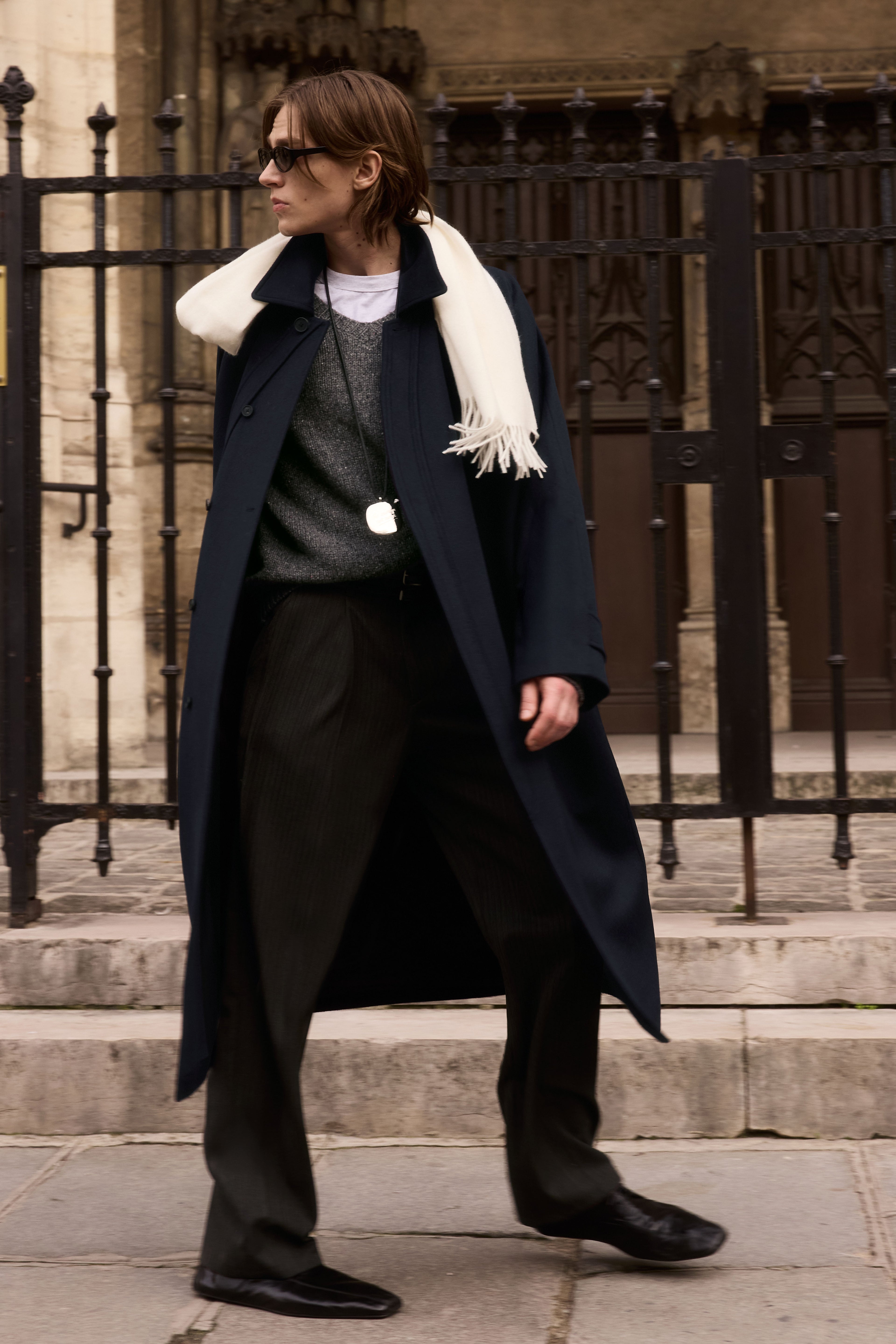 STU - Curved Double Line Mac Coat In Cashmere (Navy) product image 16 | TRAB K-Fashion Australia