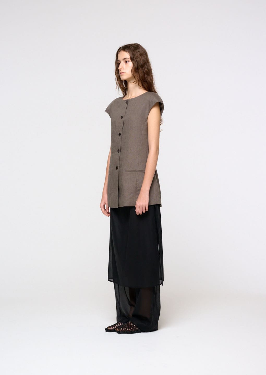 Amomento - Sheer Layered Pants (Black) product image 3 | TRAB K-Fashion Australia