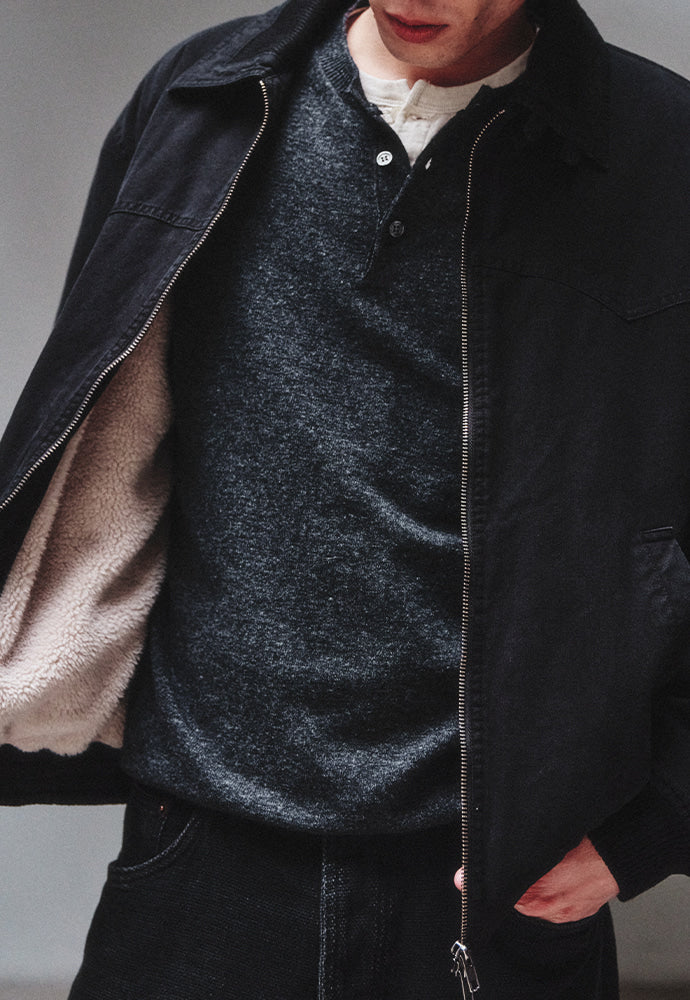 Art if acts - Sherpa Western Bomber Jacket (Black) product image 6 | TRAB K-Fashion Australia