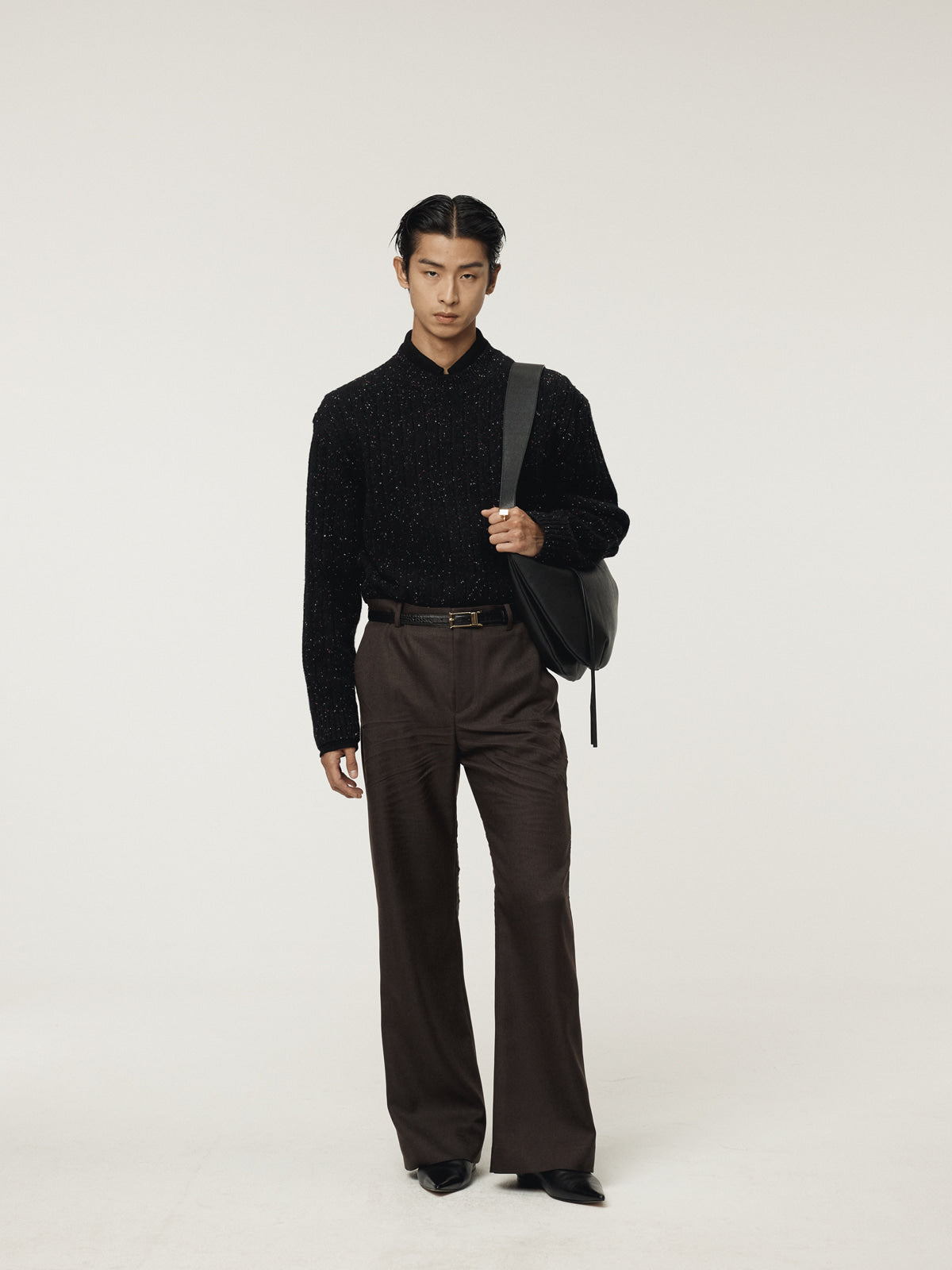 Recto - Crease Detail Flare Pants (Vintage Brown) product image 6 | TRAB K-Fashion Australia