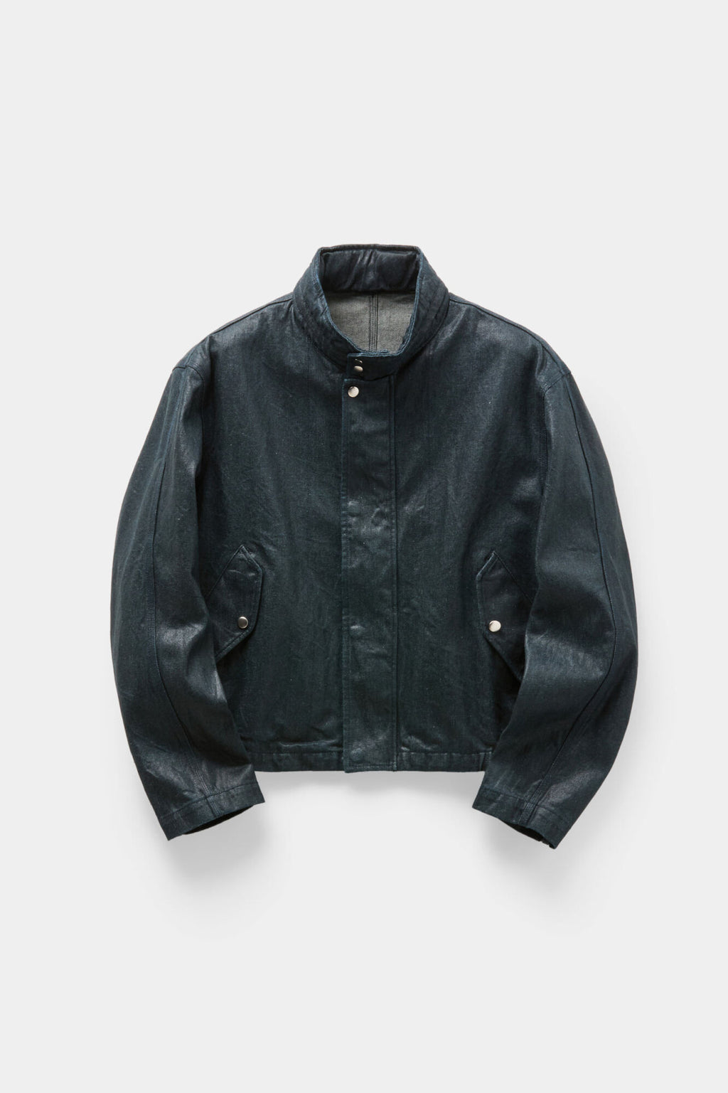 Coor - Coated Denim Stand Neck Jumper (Teel Blue) product image 1 | TRAB K-Fashion Australia