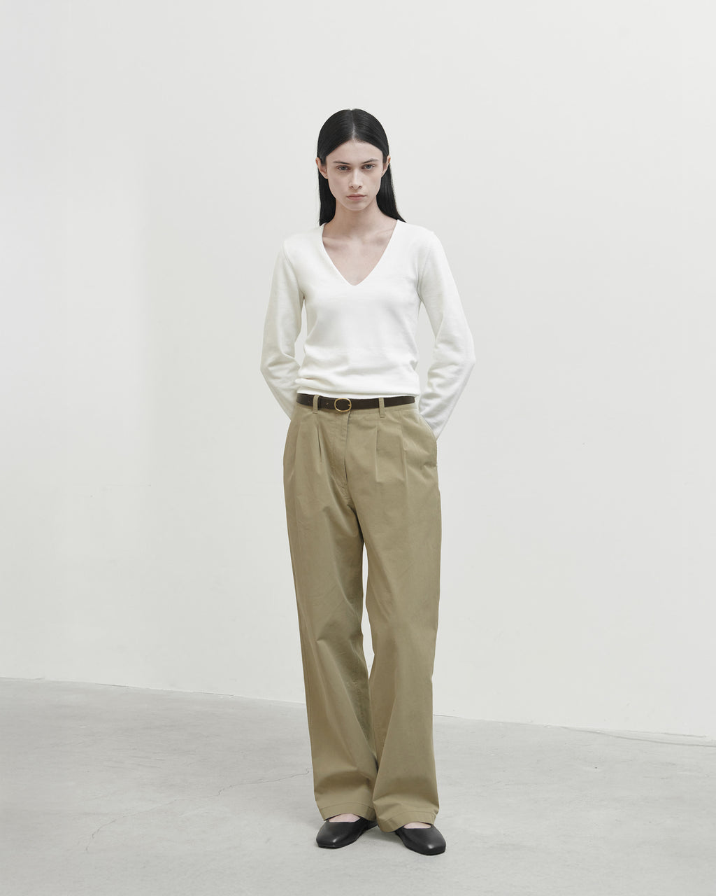 Brownyard - Washed Two Tuck Pants (Beige) product image 1 | TRAB K-Fashion Australia