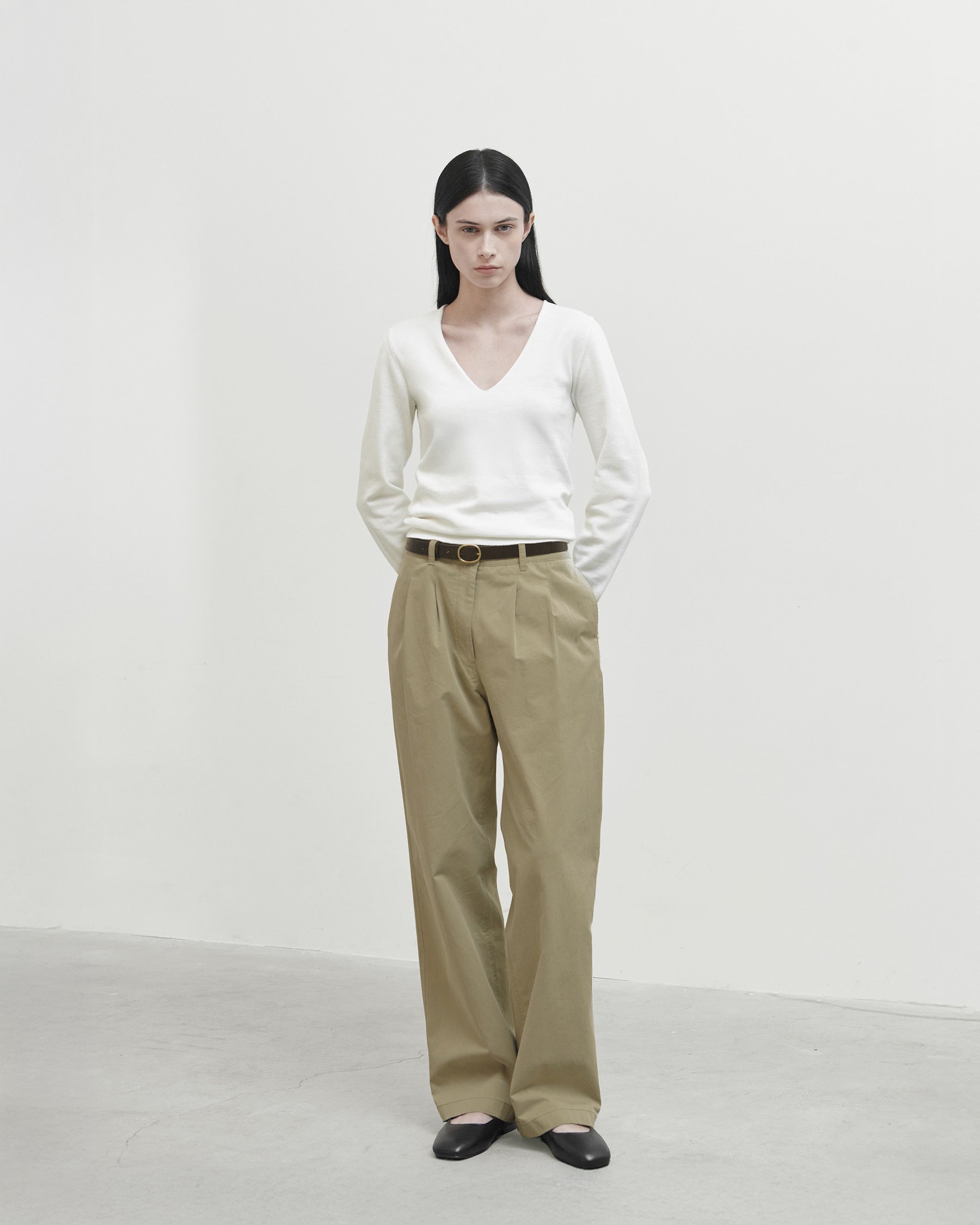 Brownyard - Washed Two Tuck Pants (Beige) product image 1 | TRAB K-Fashion Australia