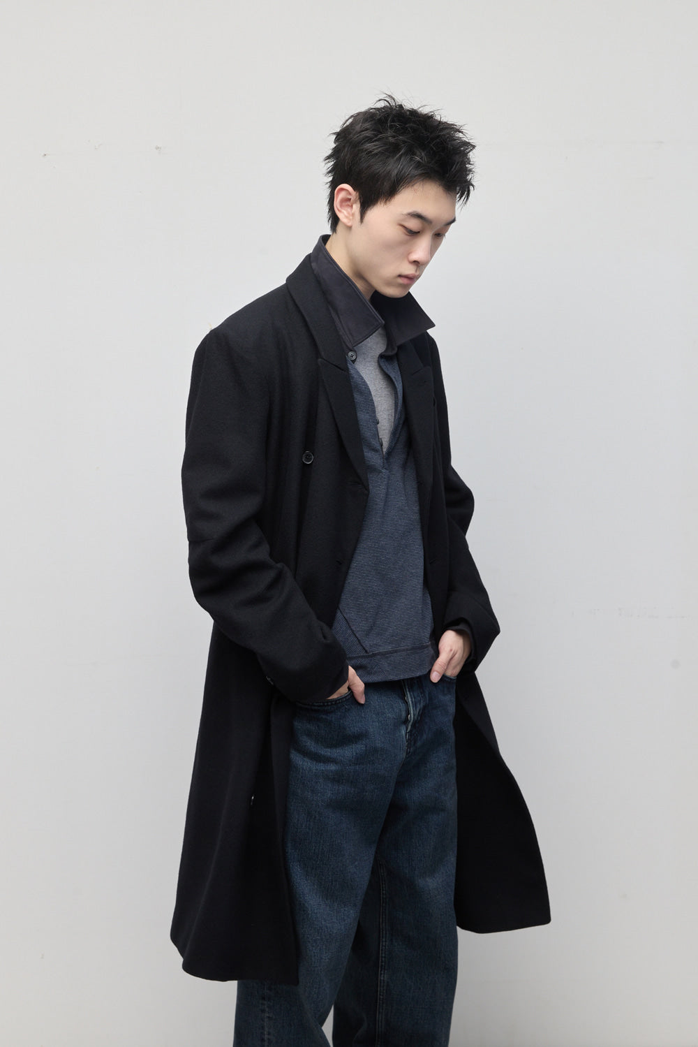 Hatchingroom - Darted Double Breasted Coat (Black) product image 19 | TRAB K-Fashion Australia