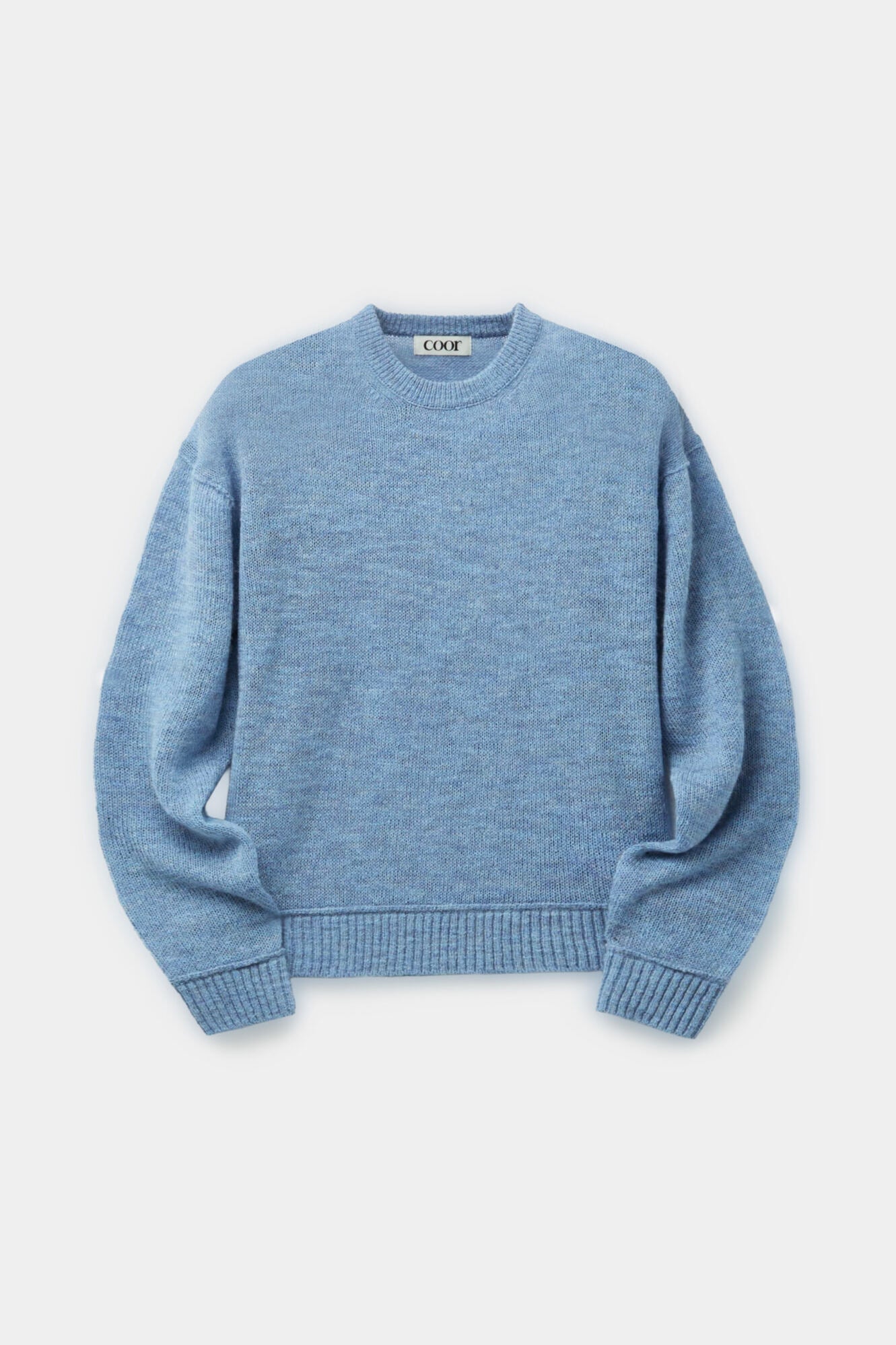 Coor - Mixed Slub Crewneck Sweater (Blue) product image 1 | TRAB K-Fashion Australia