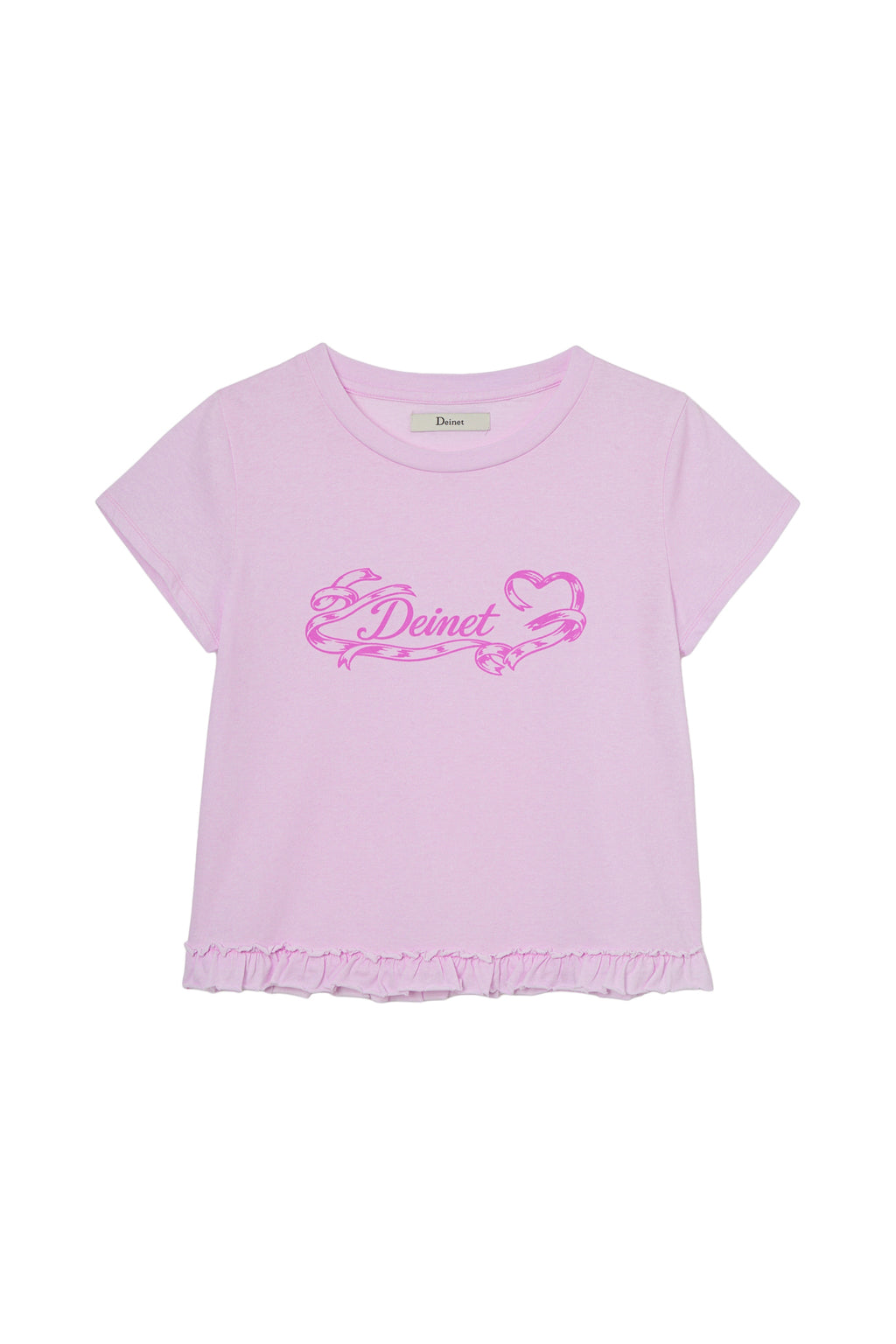 Deinet - Ruffle Washed T-Shirt (Pink) product image 1 | TRAB K-Fashion Australia